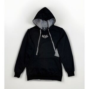 Rebel Vengeance Mens Tapestry Grim Reaper Skeleton Hoodie Pullover Size Small